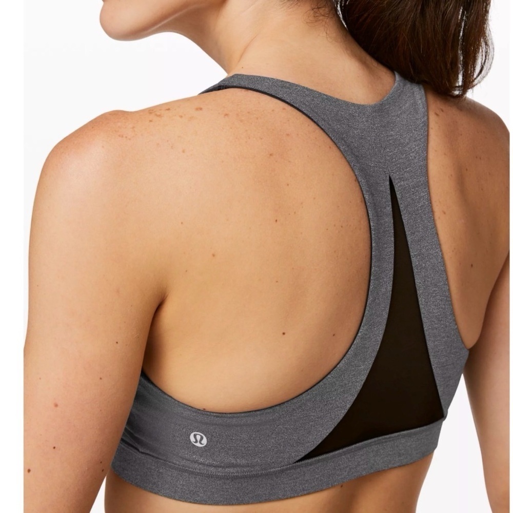 Lululemon Invigorate Bra Heathered Black